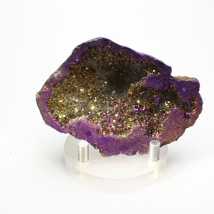 Rainbow Aura Quartz Geode ~73mm