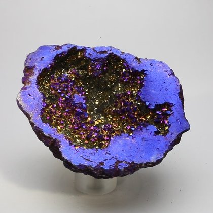 Rainbow Aura Quartz Geode ~75mm