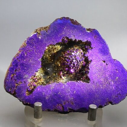 Rainbow Aura Quartz Geode ~77 x 58mm