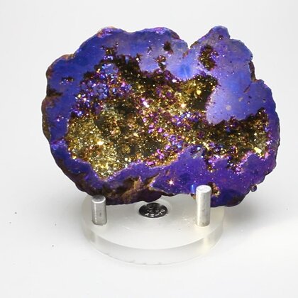 Rainbow Aura Quartz Geode ~77mm
