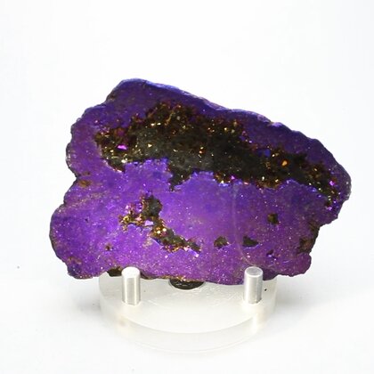 Rainbow Aura Quartz Geode ~78mm