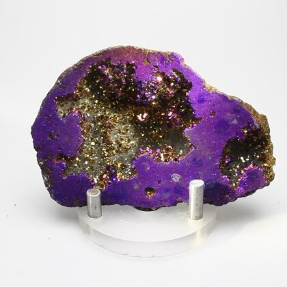 Rainbow Aura Quartz Geode ~80mm