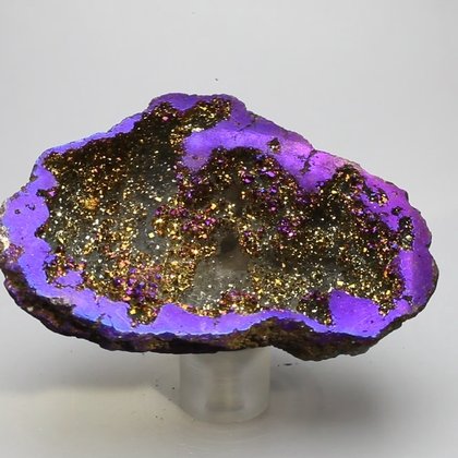 Rainbow Aura Quartz Geode ~86mm