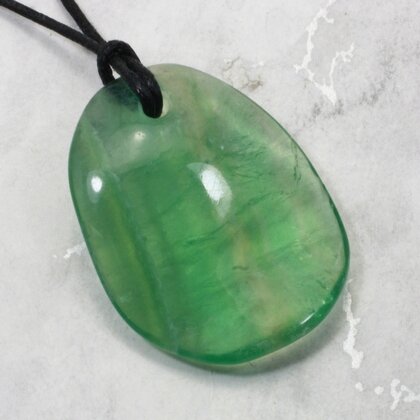 Fluorite & Silver Double Terminated Point Pendant  ~35mm