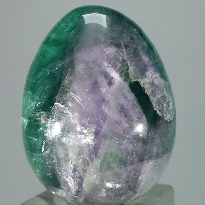 Rainbow Fluorite Crystal Egg ~49mm