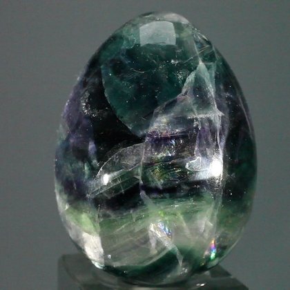 Rainbow Fluorite Crystal Egg ~50mm