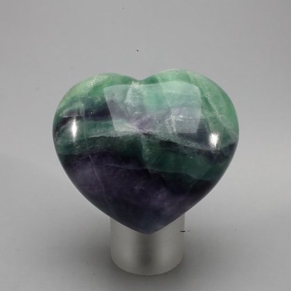 Rainbow Fluorite Crystal Heart ~45mm