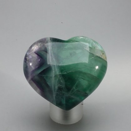 Rainbow Fluorite Crystal Heart ~45mm