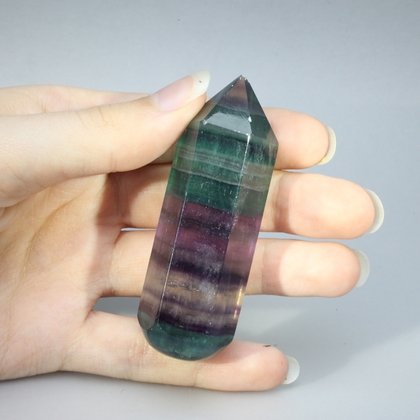 Rainbow Fluorite Crystal Massage Wand ~65mm