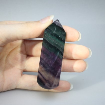 Rainbow Fluorite Crystal Massage Wand ~65mm