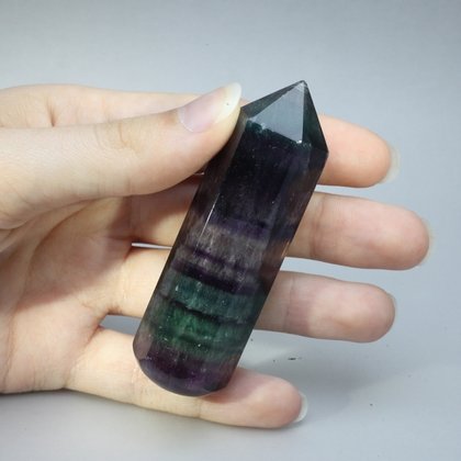 Rainbow Fluorite Crystal Massage Wand ~67mm