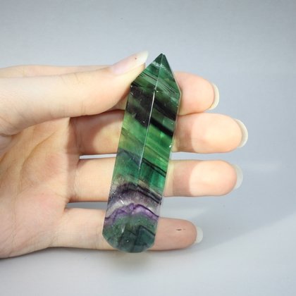 Rainbow Fluorite Crystal Massage Wand ~71mm