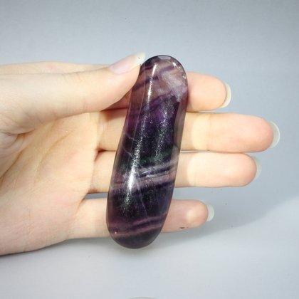 Rainbow Fluorite Crystal Massage Wand ~72mm