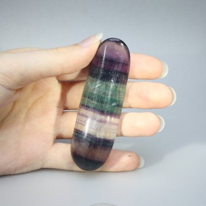 Rainbow Fluorite Crystal Massage Wand ~73mm