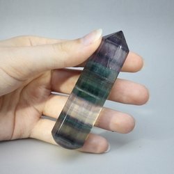 Rainbow Fluorite Crystal Massage Wand ~76mm