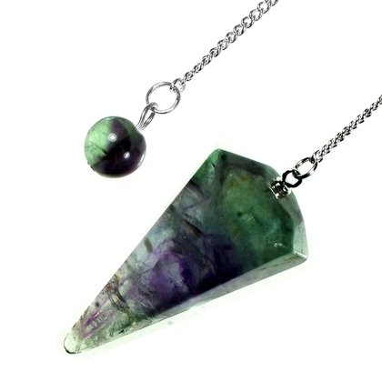 Rainbow Fluorite Crystal Pendulum