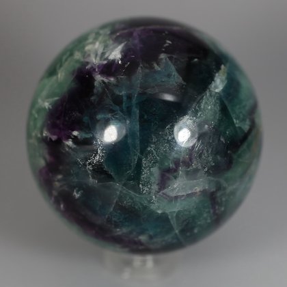 Rainbow Fluorite Crystal Sphere ~6.2cm