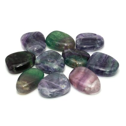 Rainbow Fluorite Drilled Tumble Stone