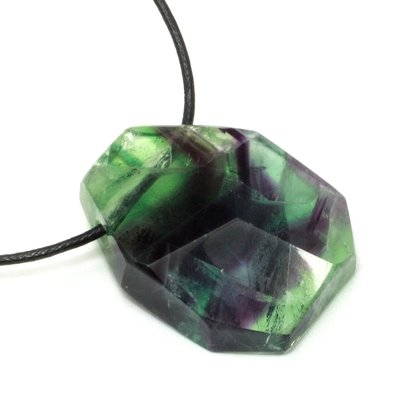 Rainbow Fluorite Faceted Necklace