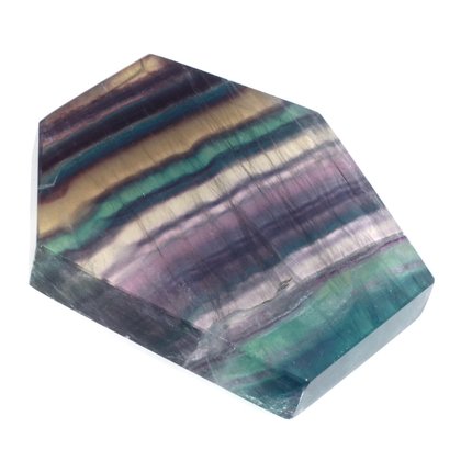 Rainbow Fluorite Geometric Tablet ~60mm