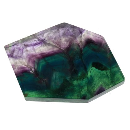 Rainbow Fluorite Geometric Tablet ~89mm