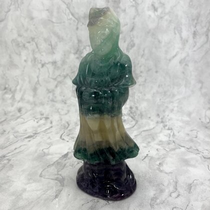 Rainbow Fluorite Kwan Yin  ~20cm