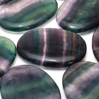 Rainbow Fluorite Palm Stone (Extra Grade) ~70x50mm