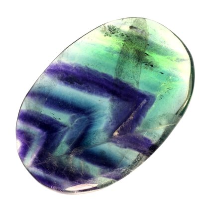 Rainbow Fluorite Palmstone (Extra Grade) ~70 x 50 mm