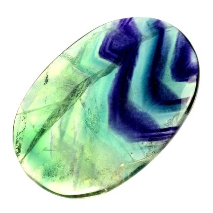 Rainbow Fluorite Palmstone (Extra Grade) ~70 x 50 mm