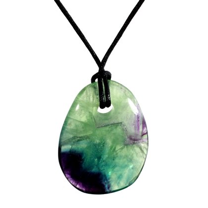 Rainbow Fluorite Pendant  ~44mm