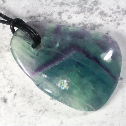 Rainbow Fluorite Pendant ~47mm