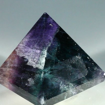 Rainbow Fluorite Pyramid ~4cm