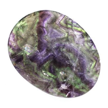 Rainbow Fluorite Slice  ~91mm