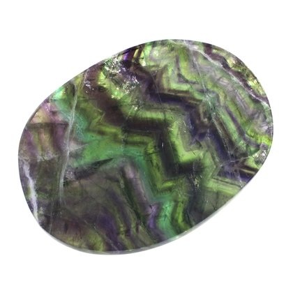 Rainbow Fluorite Slice  ~92mm