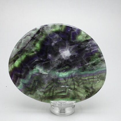 Rainbow Fluorite Slice  ~96mm