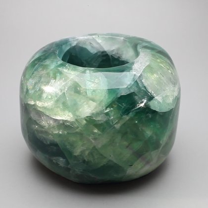 Rainbow Fluorite Tealight Candle Holder ~8.5 x 6.2cm