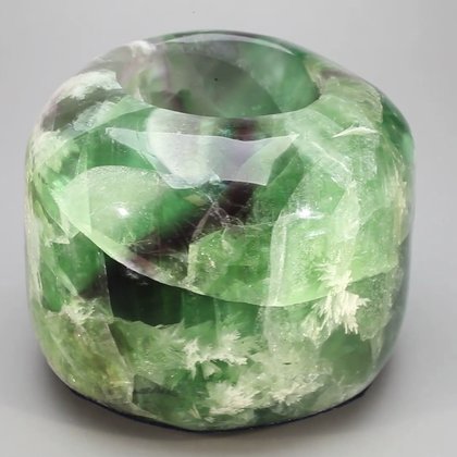 Rainbow Fluorite Tealight Candle Holder ~8.5 x 6.2cm