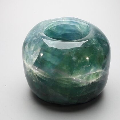 Rainbow Fluorite Tealight Candle Holder ~8.5 x 6.2cm