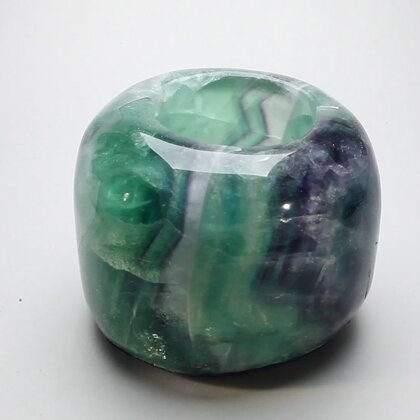 Rainbow Fluorite Tealight Candle Holder ~8.5 x 6.2cm