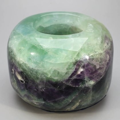 Rainbow Fluorite Tealight Candle Holder ~8.5 x 6cm