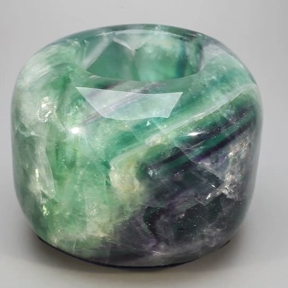 Rainbow Fluorite Tealight Candle Holder ~8.5 x 6cm