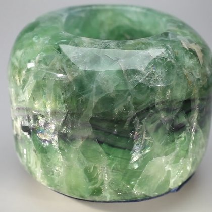 Rainbow Fluorite Tealight Candle Holder ~8.5 x 6cm