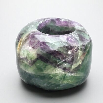 Rainbow Fluorite Tealight Candle Holder ~8.5 x 6cm