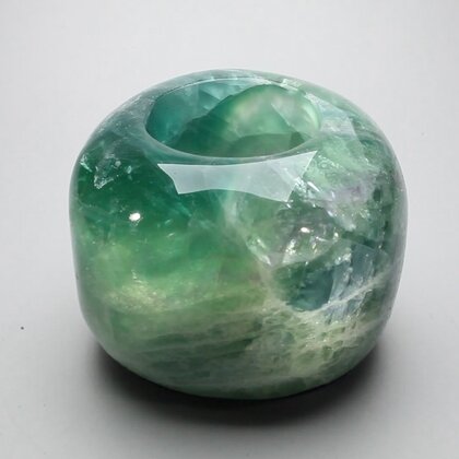 Rainbow Fluorite Tealight Candle Holder ~8.5 x 6cm