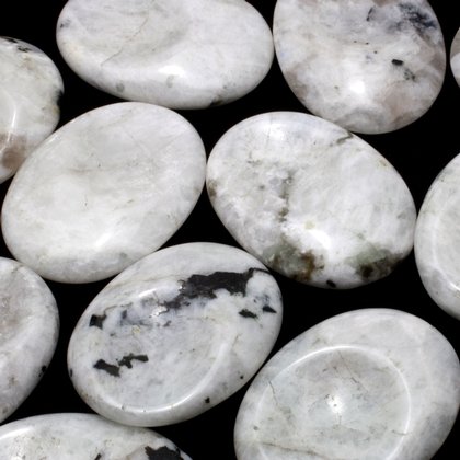 Rainbow Moonstone Thumb Stone ~40mm