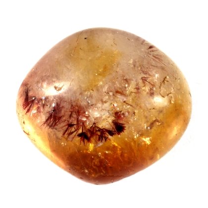 Rare Lepidocrocite Citrine Tumblestone ~17mm