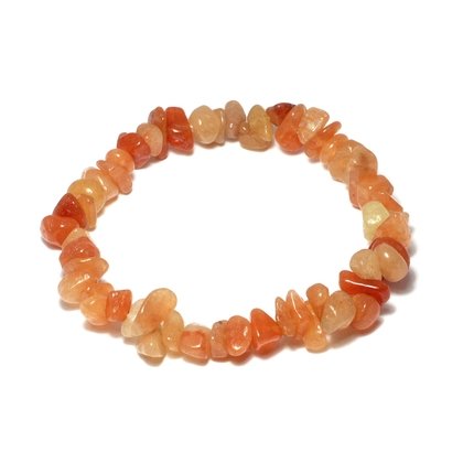 Red Aventurine Gemstone Chip Bracelet