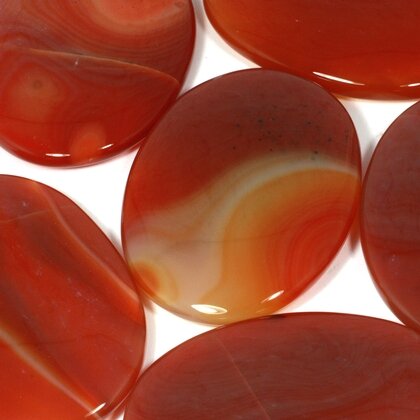 Red Carnelian Palm Stone ~70x50mm