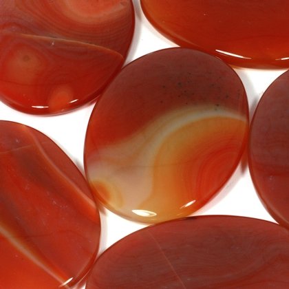 Red Carnelian Palm Stone ~70x50mm