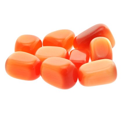 Orange Cat's Eye Tumble Stone (20-25mm)